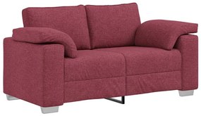 vidaXL Καναπές με μαξιλάρι Μπορντό 160 x 77 x 82 εκ ύφασμα