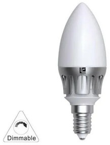 Λάμπα LED 6W Ε14 κερί ματ ντιμαριζόμενη LUMEN 13-1400609-S