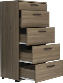 Συρταριέρα Helia Megapap χρώμα καρυδί 60x44x108εκ.