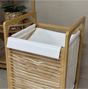 Stewehome Καλάθι ακαθάρτων από μπαμπού Πολύχρωμο 60x40 cm