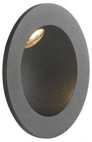 Φωτιστικό Τοίχου - Απλίκα Χωνευτή Onyx INC-ONYx-R1 NERO 2W Led Φ9cm 4cm Black Intec