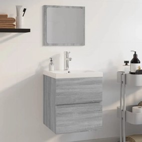 vidaXL Σετ Επίπλων Μπάνιου Γκρι Sonoma Επεξεργασμένο Ξύλο