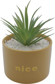 Τεχνητό Φυτό σε Κεραμικό Γλαστράκι "Nice" 11x17cm