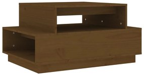 vidaXL Τραπεζάκι Σαλονιού Καφέ Μελί 80x55x40,5 εκ. Μασίφ Ξύλο Πεύκου