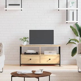 vidaXL Έπιπλο Τηλεόρασης Sonoma Δρυς 90x33x45 εκ. Επεξ. Ξύλο/Σίδερο