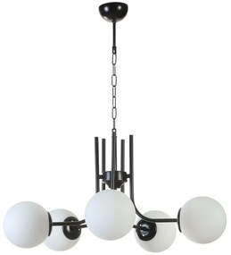 Φωτιστικό Οροφής Nevada 846STL5175 Φ65x70cm 5xE27 40W Black-White Opviq