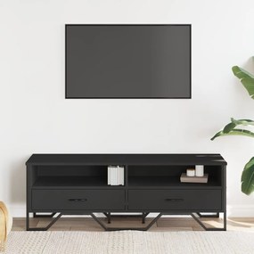 vidaXL Έπιπλο Τηλεόρασης Μαύρο 122 x 34 x 41 εκ. Επεξεργασμένο Ξύλο