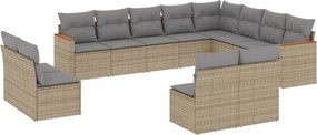 vidaXL Patio Sofa Set 13-θέσια Μικτό μπεζ