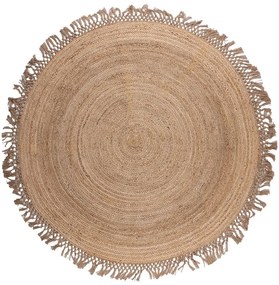 Χαλί Jute Rug BRD 964 Natural-Brown Βιοκαρπέτ 150X150cm Round