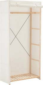 vidaXL Ντουλάπα Λευκή 79 x 40 x 170 εκ. Υφασμάτινη