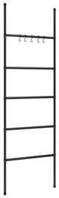 vidaXL Σκάλα για Πετσετοκρεμάστρα με 5 Επίπεδα Μαύρη 58x175 εκ. Σιδερένια