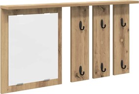 vidaXL Τοίχου Κρεμάστρα με ράφι artisan δρυς 85 x 10 x 45 εκ.