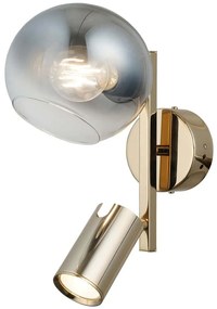 Φωτιστικό Τοίχου - Απλίκα Zerde 341LCA1613 22x36cm 1xE27 40W/1xGU10 5W Gold Opviq