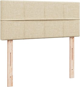 vidaXL Κρεβάτι Boxspring με Στρώμα Κρεμ 120x190 εκ. Υφασμάτινο