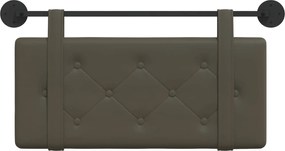 vidaXL Κρεμαστό Κεφαλάρι Επιτοίχιο Γκρι 90 cm Τεχνητό Δέρμα