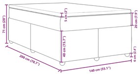 ΚΡΕΒΑΤΙ BOXSPRING ΜΕ ΣΤΡΩΜΑ ΜΠΛΕ 140X200 ΕΚ. ΥΦΑΣΜΑΤΙΝΟ 3285386