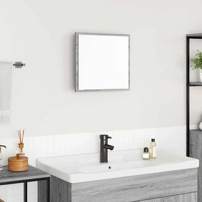 vidaXL LED Καθρέφτης Μπάνιου Γκρι Σοναμά 40x8.5x37 εκ Επεξεργασμένο Ξύλο