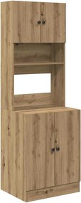vidaXL Πλαϊνός πάγκος κουζίνας Artisan Oak 60 x 50 x 180 εκ