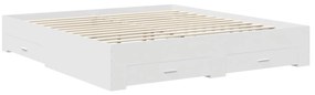 vidaXL Σκελετός Κρεβατιού Λευκό 180 x 200 cm Επεξεργασμένο ξύλο