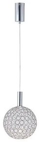 Κρεμαστό Φωτιστικό Οροφής LED 6,3W Σφαίρα Φ25cm Arte Illumina Perforato Eurolamp-144-15070-Χρώμιο 144-15070