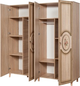 Τετραφυλλη Ντουλαπα Δρυς Sonoma IMAJ 52x180x192