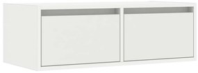 vidaXL Έπιπλο Τηλεόρασης με LED Λευκό 75x35,5x25 εκ.