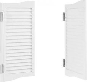 VEVOR Swinging Cafe Doors 81.3x91.4 cm Pine Wood White with Hinges &amp; Hardware