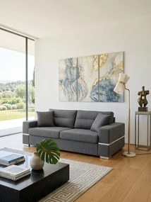 Καναπές Φένια Τριθέσιος-210φ 90β εκ.-Γκρι