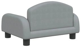 vidaXL Καναπές Παιδικός Ανοιχτό Γκρι 50x40x30 εκ. από Ύφασμα