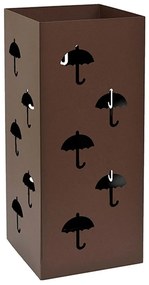 Ομπρελοθήκη Τετράγωνη 25-943 22x22x50cm Matte Wenge Pam&Co Stainless Steel