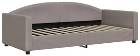 vidaXL Καναπές Κρεβάτι με Στρώμα Taupe 90 x 200 εκ. Υφασμάτινο
