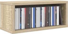 vidaXL Ράφι Αποθήκευσης CDs Sonoma Δρυς 40 x 17 x 17 εκ.