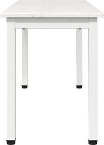 vidaXL παγκάκι Λευκό 110 x 35 x 45 cm Στερεά ξυλεία πεύκου