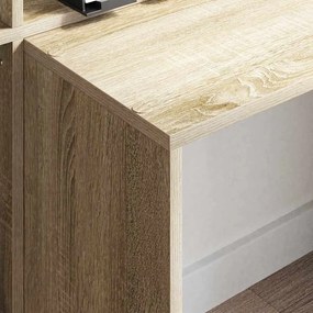 vidaXL Γραφείο Sonoma Δρυς 138.5 x 55 x 143 εκ Επεξεργασμένο ξύλο