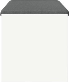 vidaXL Παγκάκι Χαλωρίου με μαξιλάρι Λευκό 103 x 38 x 40 εκ