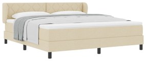 vidaXL κρεβάτι με ελατήριο και στρώμα  Κρεμ 180x200 εκ. Υφάσματος