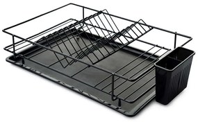 Πιατοθήκη 161WRC1118 47x31x11cm Black Hermia Μέταλλο
