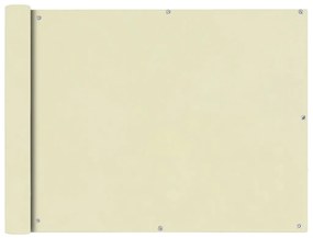 vidaXL Διαχωριστικό Βεράντας Κρεμ 90 x 400 εκ. από Ύφασμα Oxford
