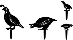 Διακοσμητικό Δαπέδου Κήπου Fam (Σετ 4Τμχ) 565TNL1405 40x36/20x42/15x17/10x17cm Black Aberto Design Μέταλλο