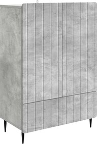 vidaXL Πλαϊνό γραφείο Γκρι Σκυροδέματος 66 x 34,5 x 97 εκ.