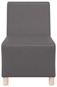 vidaXL Καναπέδες 3 pcs Γκρι 55 x 74 x 82 εκ. Τεχνητό δέρμα