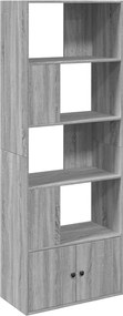 vidaXL Βιβλιοθήκη Γκρι Sonoma 70x36x189 εκ. από Επεξεργ. Ξύλο
