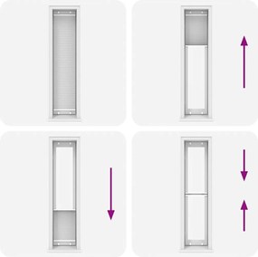 vidaXL Πλισέ περσίδα Λευκό 50x200 cm Πλάτος υφάσματος 49,4 cm