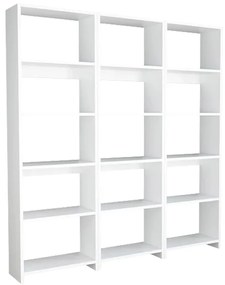 Βιβλιοθήκη Rabuku pakoworld σε λευκή απόχρωση 146x22x160εκ