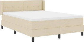 vidaXL Κρεβάτι με ελατήρια με στρώμα Κρεμ 200 x 140 cm Πολυεστέρας