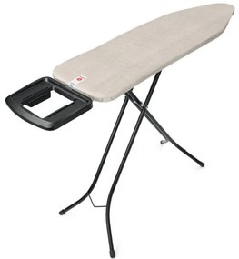 Τραπέζι σιδερώματος Brabantia B 1008893, 124x38 cm, 7 θέσεις ρύθμισης, Μεγάλη θήκη σίδερου, Ανοιχτό γκρι