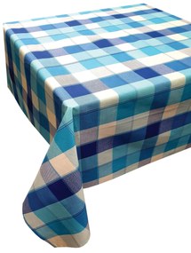 Τραπεζομάντηλο ΚΟΜΒΟΣ Καρό Polycotton Design-3 Turquoise 140x140