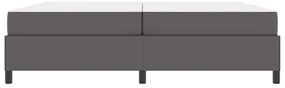 vidaXL Σκελετός Κρεβατιού με στρώμα Γκρι 200 x 200 cm ύφασμα