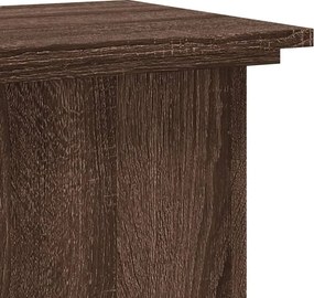 vidaXL Βάσεις Φυτών Καφέ Δρυς 33x33x60 εκ. Επεξεργασμένο Ξύλο
