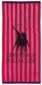 Πετσέτα Θαλάσσης 3857 Red-Pink Greenwich Polo Club Θαλάσσης 90x180cm 100% Βαμβάκι